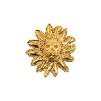 CHANEL 1990s Lion Motif Brooch