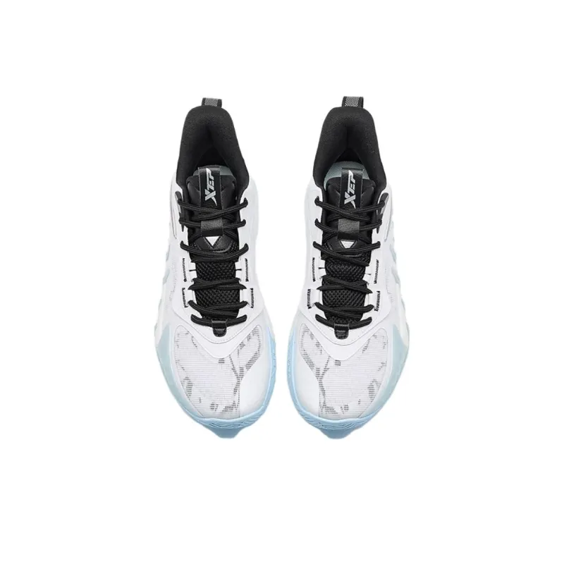 XTEP Reverse 2nd Generation Cushioning Low Top Basketball Shoes Men's White Black-4