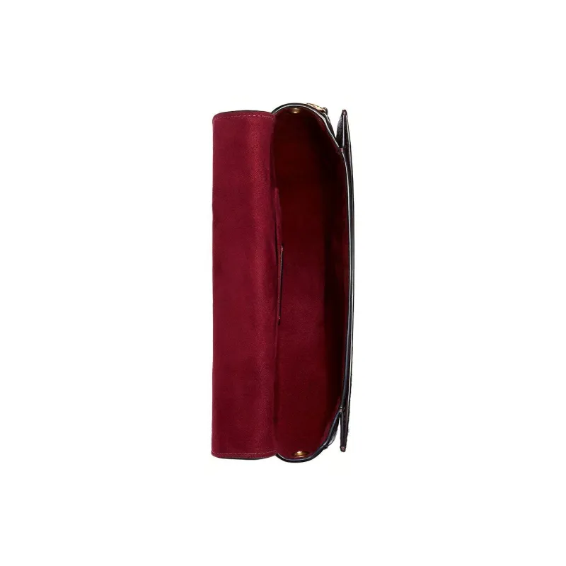 COACH Ellen Leather Saddle Bag Shoulder Bag Crossbody Bag Small Size Women's Dark Red-2