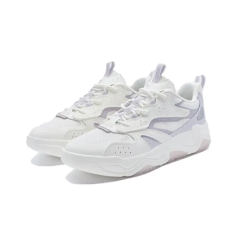 XTEP Undercurrent 3.0 Durable Breathable Low Top Skateboard Shoes Women's White Purple-2
