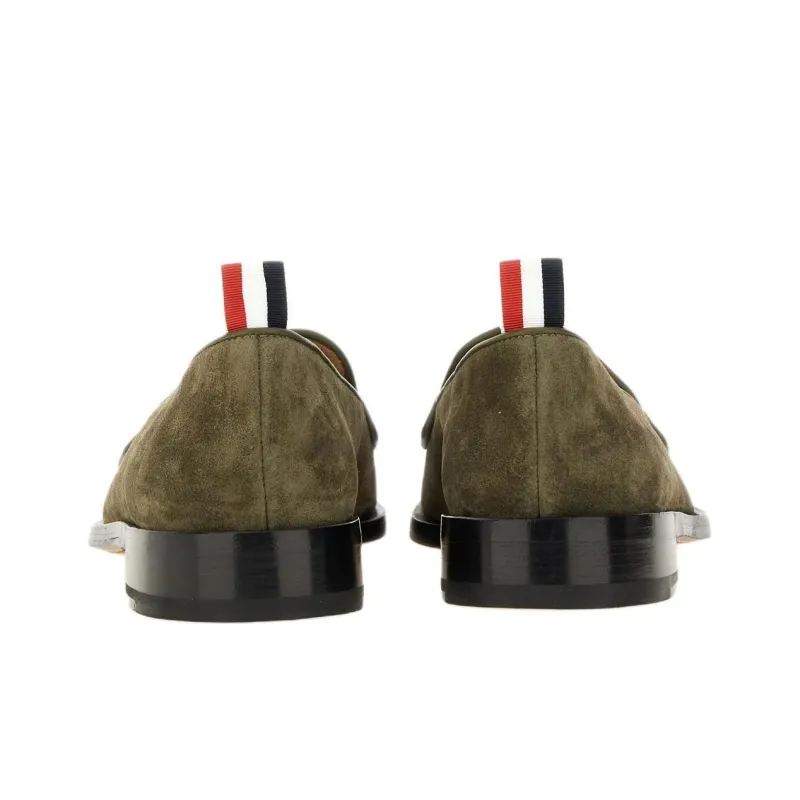 THOM BROWNE Rwb Striped Varsity Penny Loafers-4