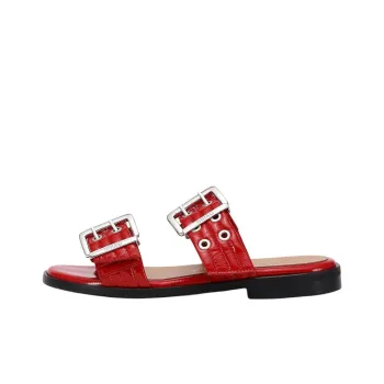 GANNI Slide Slippers Women's Red