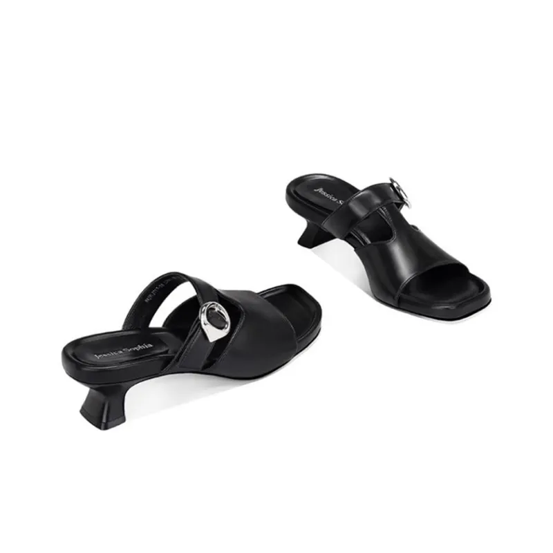 JESSICA SOPHIA Slip-Resistant Abrasion-Resistant Slide Slippers Women's Black-1