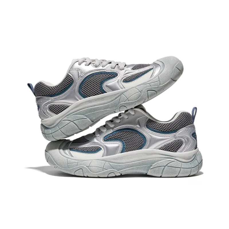 Feiyue Wear-Resistant Waterproof And Breathable Low-Top Casual Shoes Women's Silver Gray-2