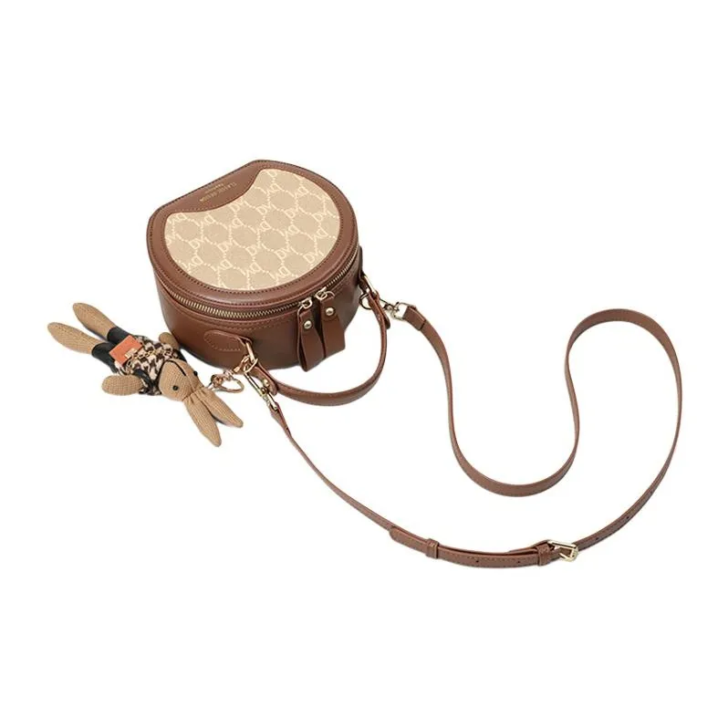 PT'SON Synthetic Leather Crossbody Bag, Handbag Regular Women's Coffee-2