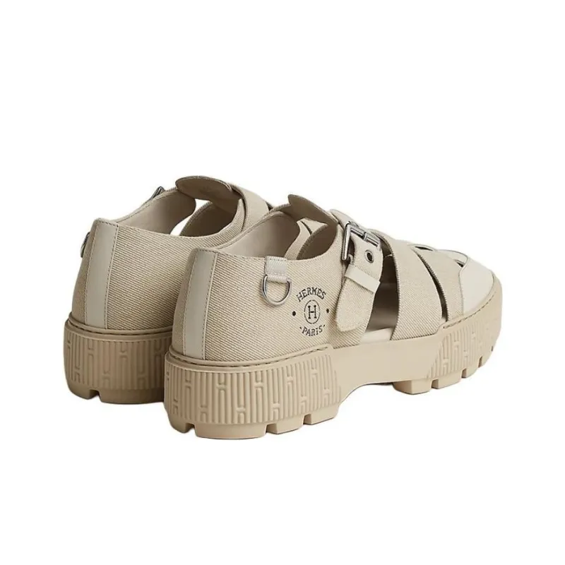 HERMES Roman Sandals Men's Beige-4