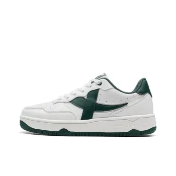 XTEP Durable Breathable Low Top Skateboard Shoes Women's White Green