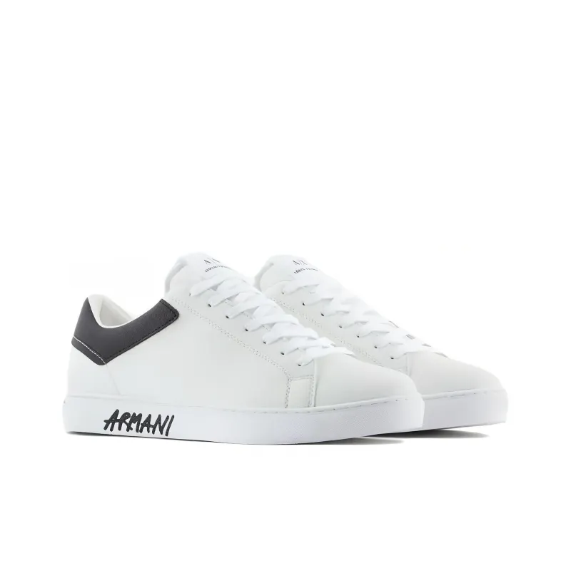 EMPORIO ARMANI Leather Sidewall Logo Sneakers-2