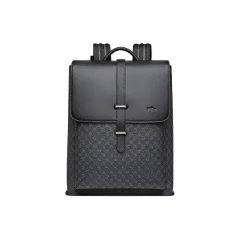 GOLDLION Artificial Leather With Cow Leather Backpack Regular Men's Black