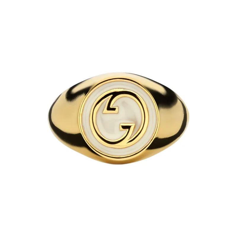 GUCCI Blondie Logo Plaque Ring-0