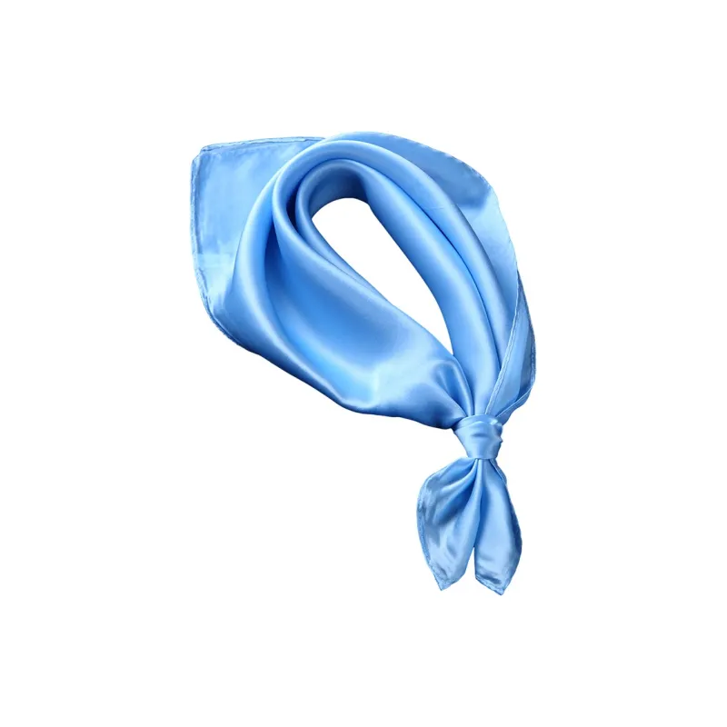 Hang Silk Road 100% Mulberry Silk Silk Scarves Unisex Blue-4