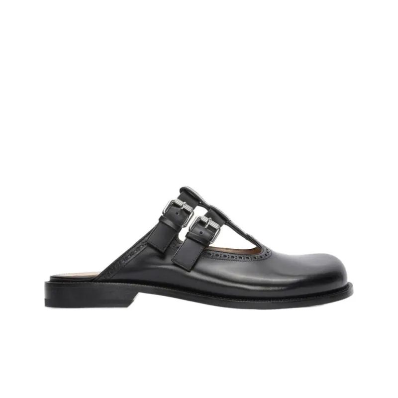 LOEWE Campo Closed Toe Slippers Men's Black-1