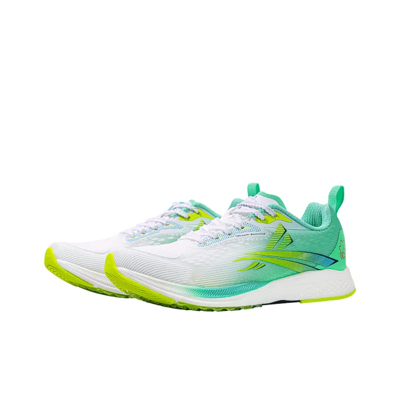 Volanti 911 Dream Lightning Cushioning And Breathable Low Top Running Shoes Unisex White Green-2