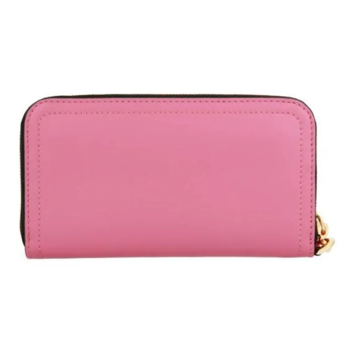 MOSCHINO Leather Wallet Women's Light Pink-2