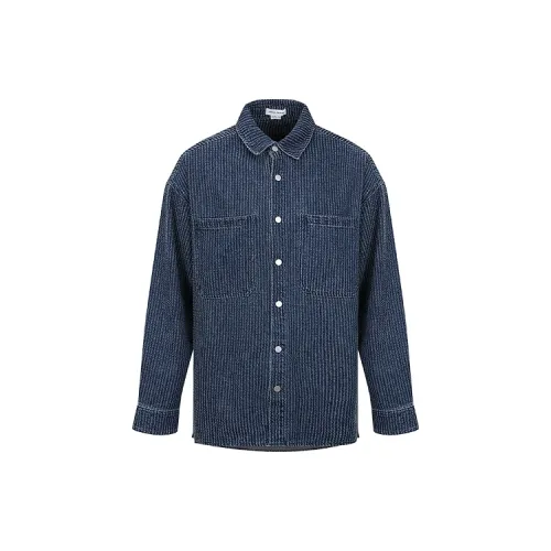 URBAN REVIVO Shirts Men Dark Gray Blue