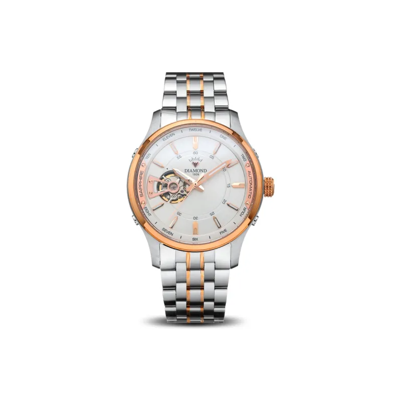 Diamond Automatic/Manual Mechanical Movement Men's Watches White Dial-6