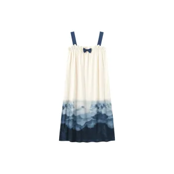 Close-fitting Areas Nightgown Women's Apricot