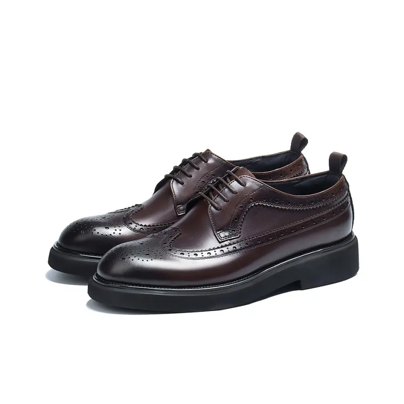 ASTON M.JAZZ Dress Shoes Men Low Top Black/Brown/Yellow-14
