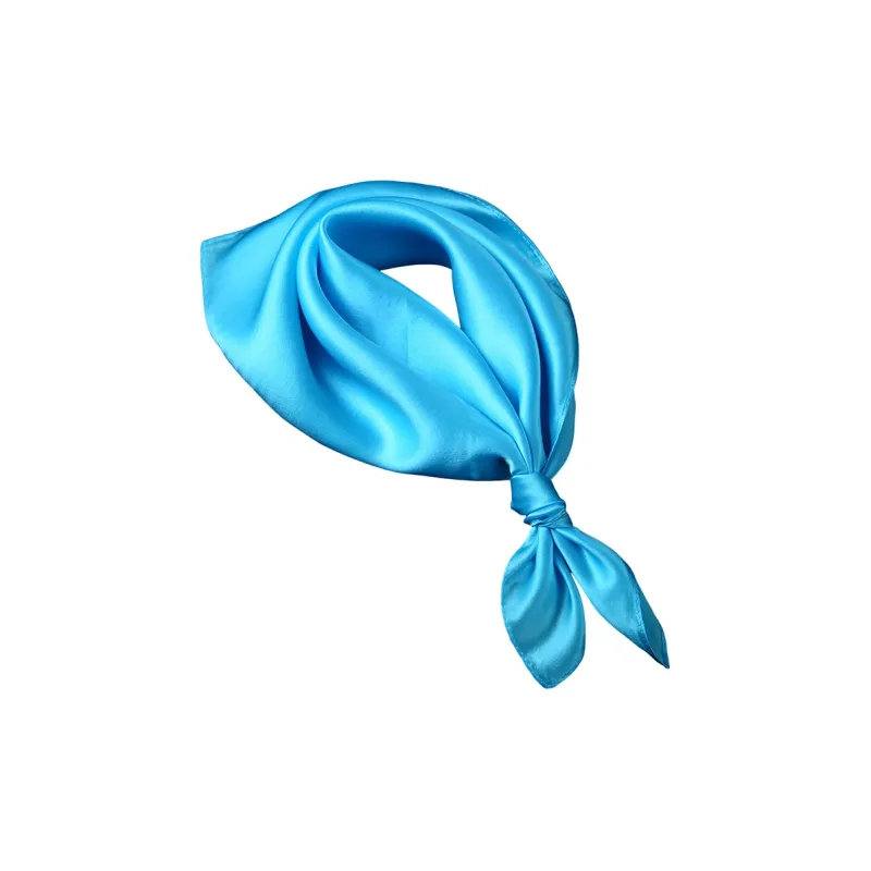Hang Silk Road 100% Mulberry Silk Silk Scarves Unisex Blue-3