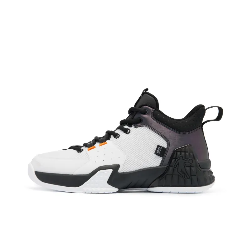 QIAODAN Kill Shot 1.0 Basketball Shoes Men Low Top Jordan White Black-0