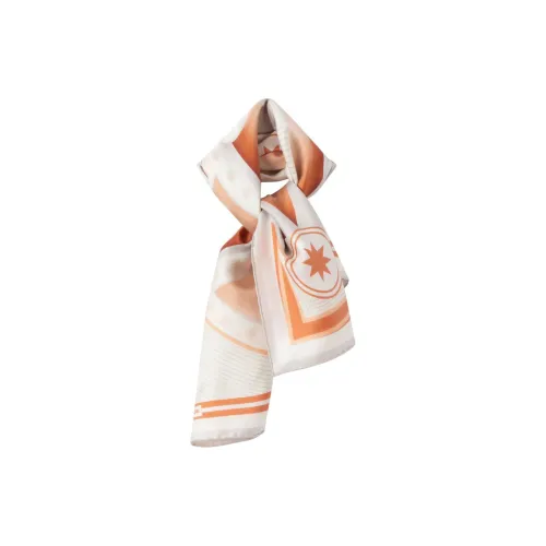Burberry Mulberry Silk Silk Scarves Women's Orange