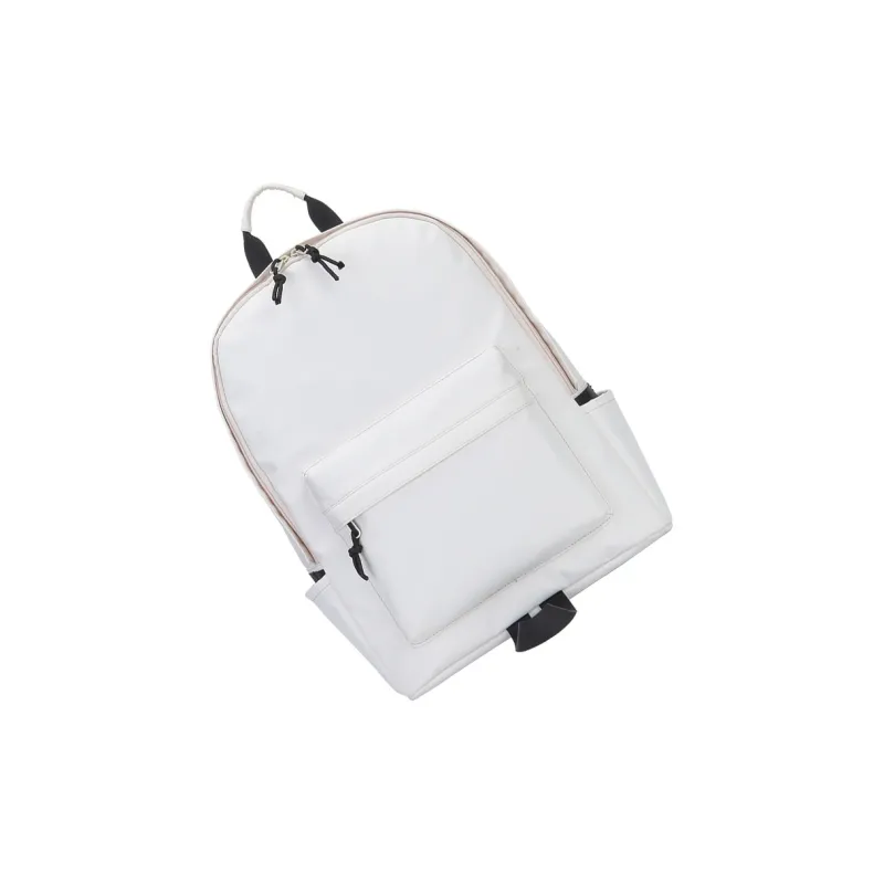 TTaG．baG Water Resistant Composite Fabric Backpack Unisex White/Black-1