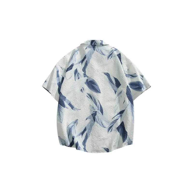 Jeep Casual Loose Fit Short Sleeved Lapel Shirt Unisex-1