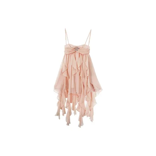 Cosyism Slip Dresses Women's Pink