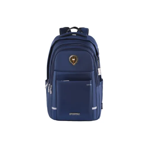 UNIVERSITY OF OXFORD Oxford Middle School And High School Double-Shoulder Backpack Large Size Unisex Dark Blue/Maroon