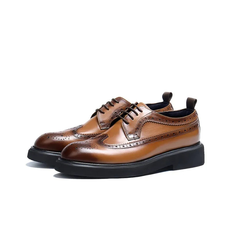 ASTON M.JAZZ Dress Shoes Men Low Top Black/Brown/Yellow-2