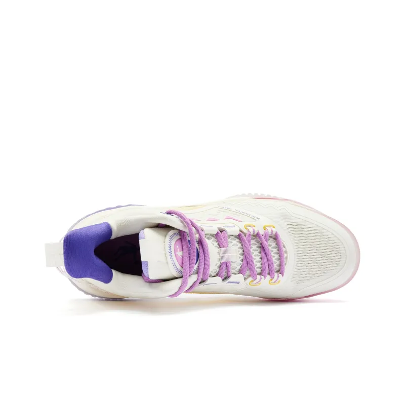 QIAODAN Blast 2.0 BOOM Cushioning Anti Slip And Wear Resistant Low Top Basketball Shoes Men's Ivory Nitrogen Purple-3