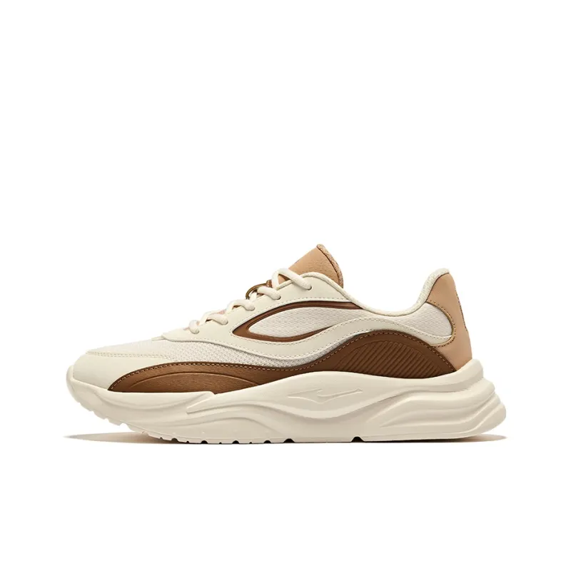Erke Heart*2 Durable Breathable Low-Top Casual Shoes Men's Deer Brown-0