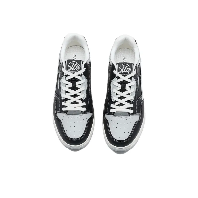XTEP New Dawn Lightweight Low Top Skateboard Shoes Men's Black Gray-4