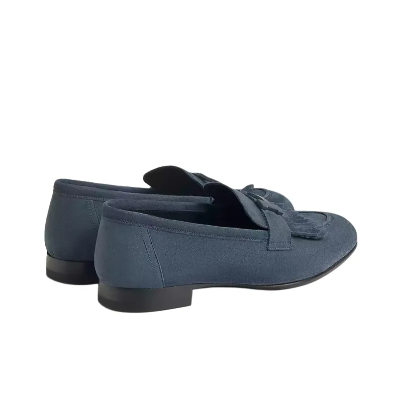 HERMES Royal Loafers Women's Blue-3