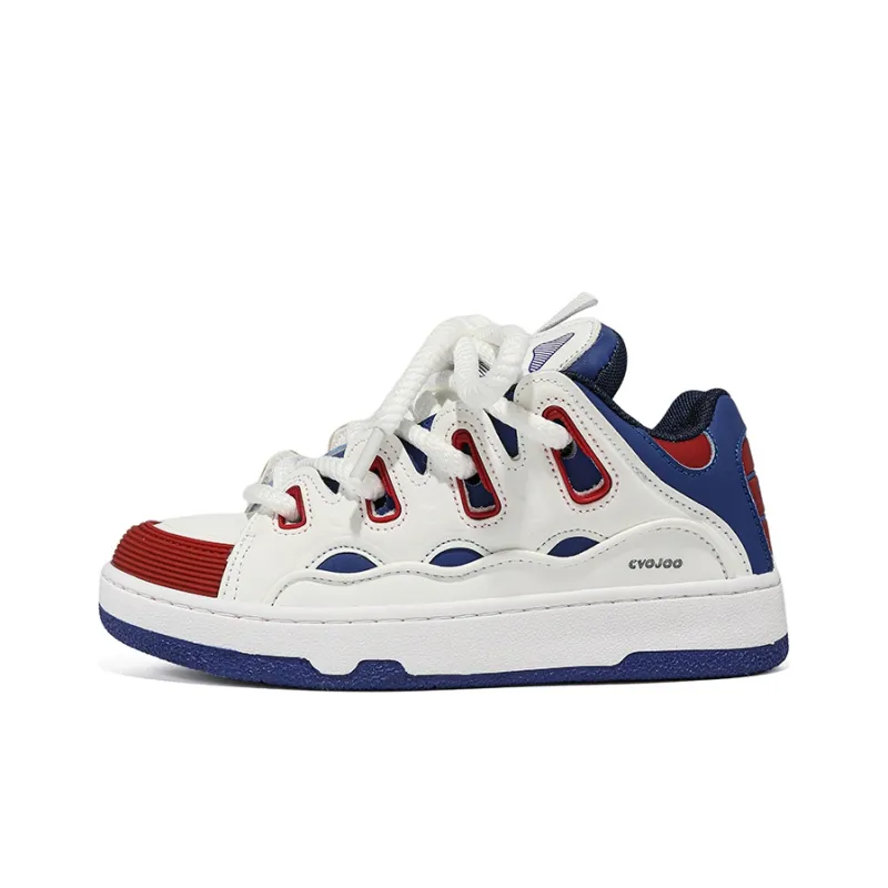 CVOJOO Gift Box Set Non slip Lightweight Low Top Skateboard Shoes Unisex White Blue Red-1