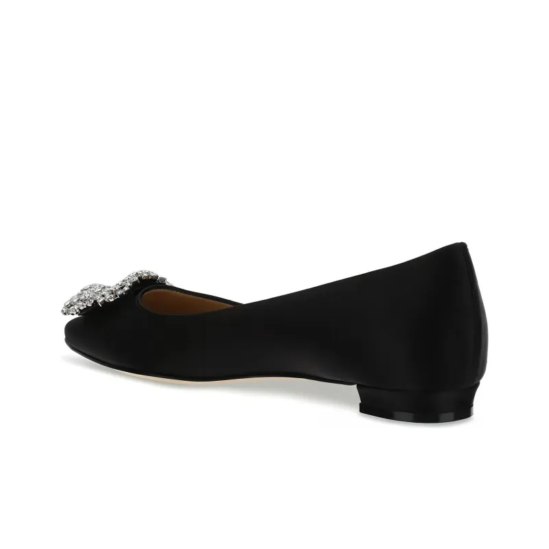 MANOLO BLAHNIK Flat Shoes Women's Black-3