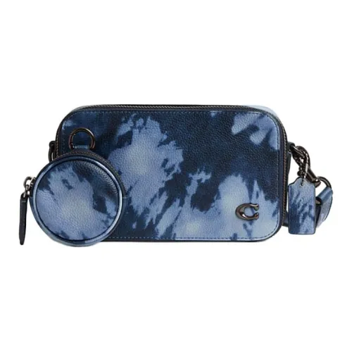COACH Charter Pebbled Leather Shoulder Bag Crossbody Bag Mini Men's Midnight Navy