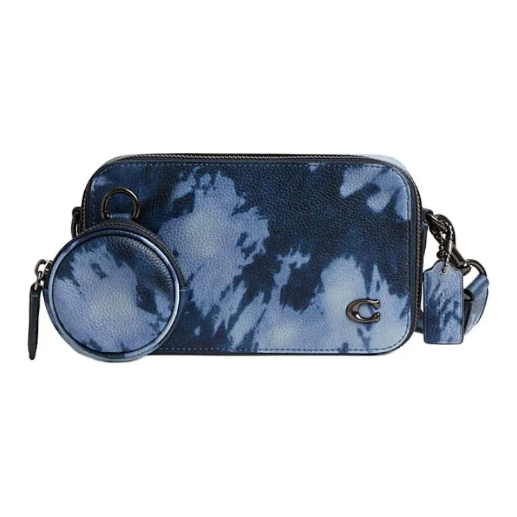 COACH Charter Pebbled Leather Shoulder Bag Crossbody Bag Mini Men's Midnight Navy-0