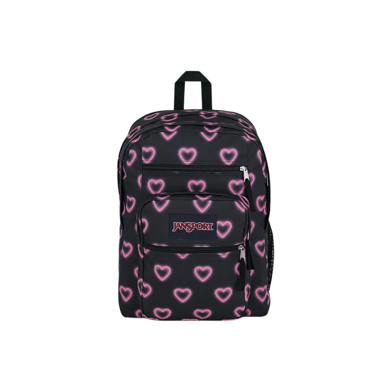 JanSport Polyester Backpack Tubas Unisex Black & Rose Red-0