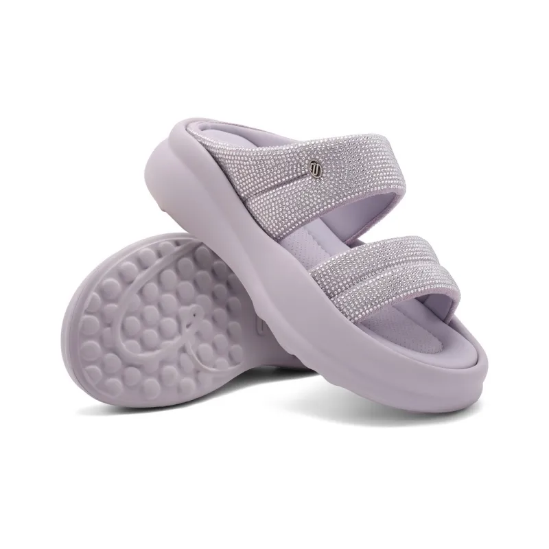 BELLE EVA Rhinestone Slip-Resistant Abrasion-Resistant Slide Slippers Women's-19