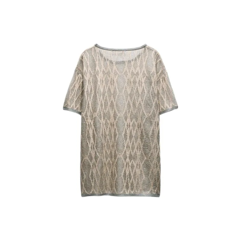 ZARA T-Shirt Women's Gold/Silver-1