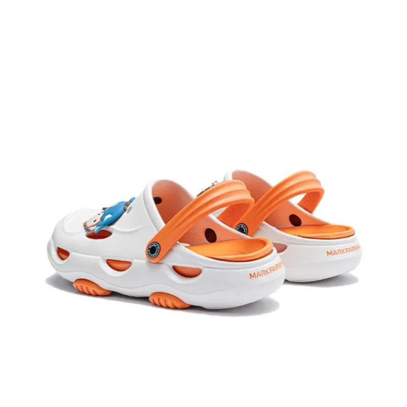 FAIRWHALE Beach Sandals Men's Beige Brown/White/Orange-1