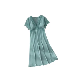 Flowers In Water Nightgown Women's Turquoise