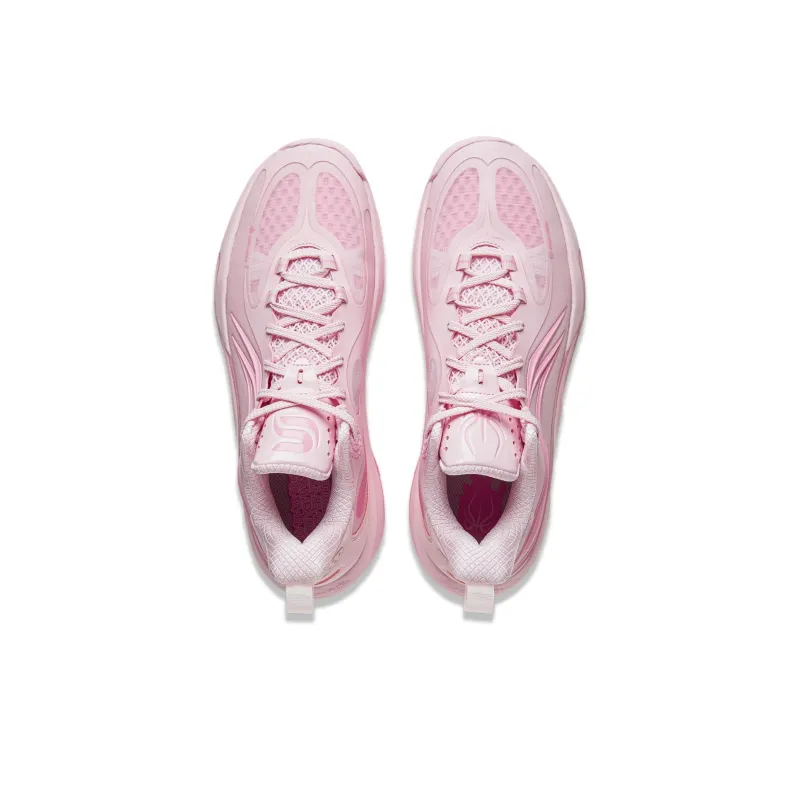 LiNing Shining Durable Breathable Low Top Basketball Shoes Men's Pink-3