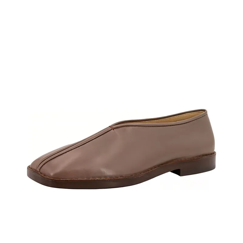 Lemaire Piped detail Square toe Loafers-2