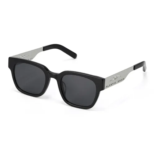 PLASTIC BRAIN Plate And Metal Square Sunglasses Unisex