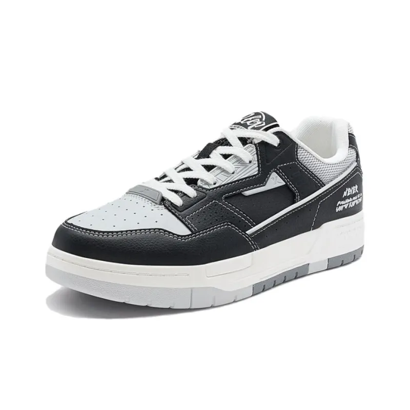 XTEP New Dawn Lightweight Low Top Skateboard Shoes Men's Black Gray-1