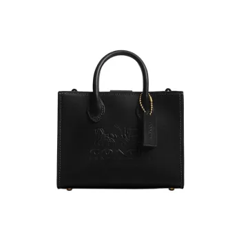COACH Ace Delicate Calfskin Tote Bag Shopping Bag Shoulder Bag Crossbody Bag Handbag Small Size Women's Black