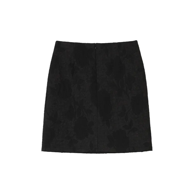 0571 Family Casual Short Skirts Women's Black-1