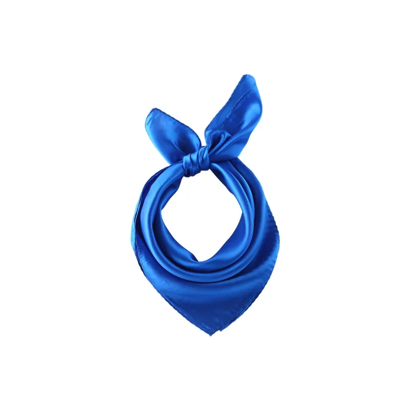 Hang Silk Road 100% Mulberry Silk Silk Scarves Unisex Blue-1